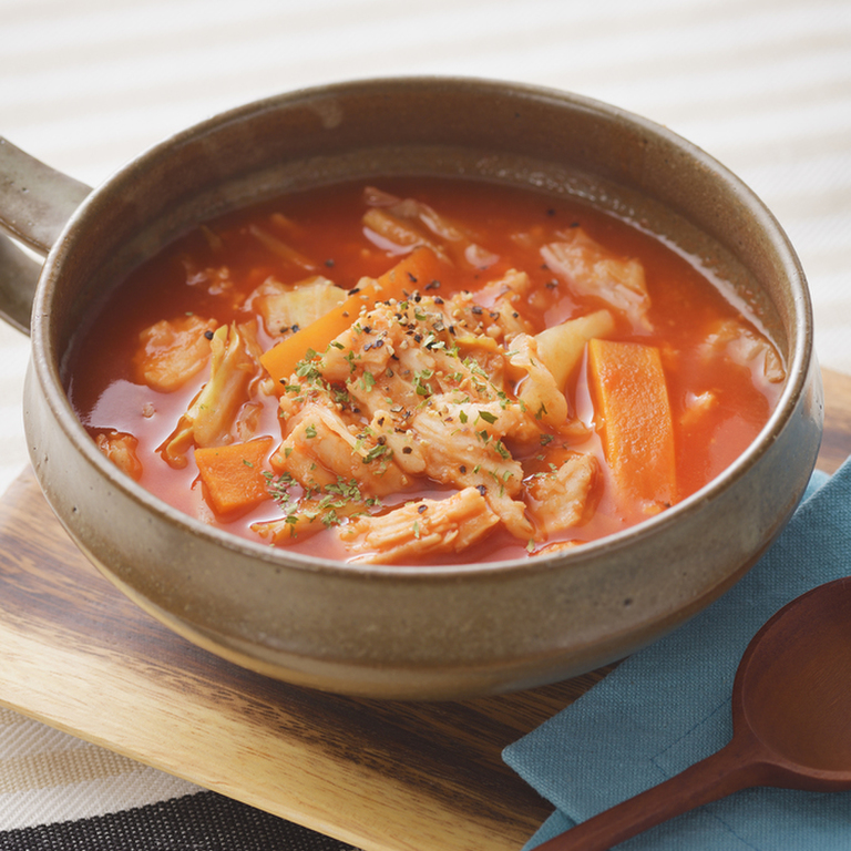 コンビニ食材で ミネストローネ