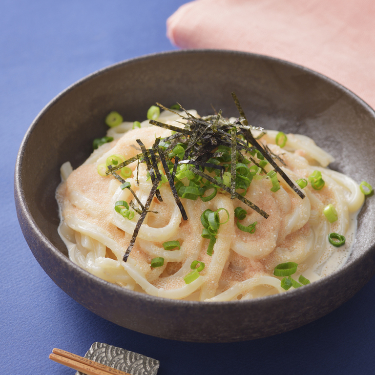 レンジでたらこクリームうどん