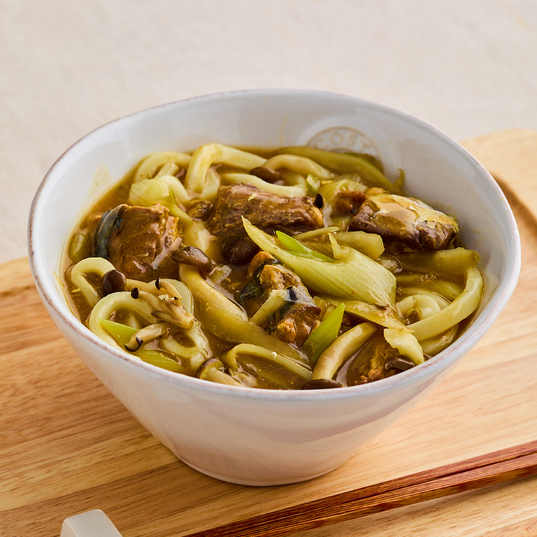 さば缶で カレーうどん