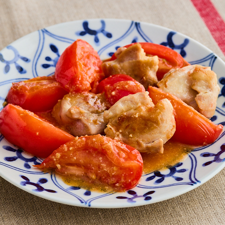 鶏肉とトマトのみそ炒め