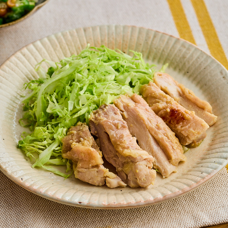 電子レンジで 鶏肉のしょうがみそ焼き