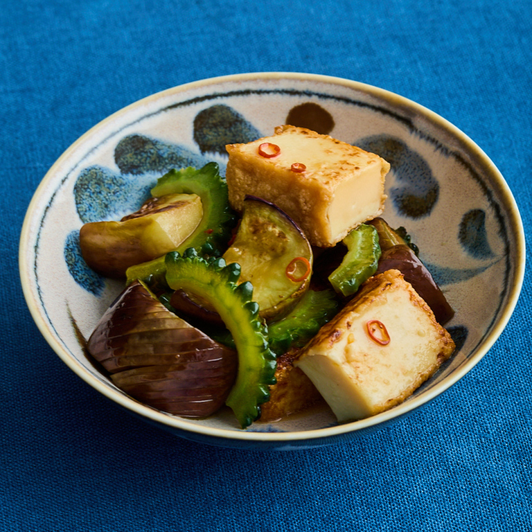 厚揚げと夏野菜の焼き浸し