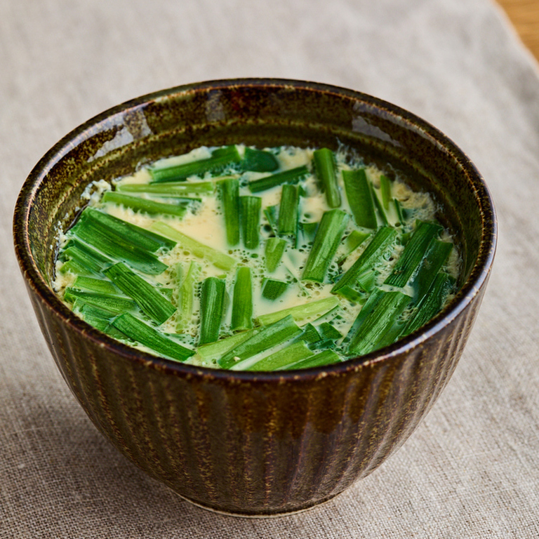 レンジで簡単 にら茶碗蒸し
