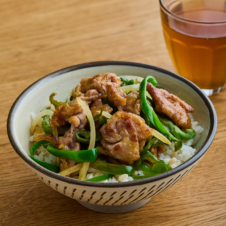 豚こまピーマン丼