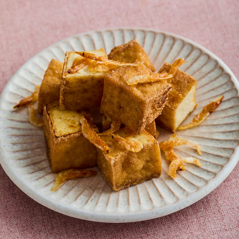 厚揚げと桜えびのカリカリ焼き