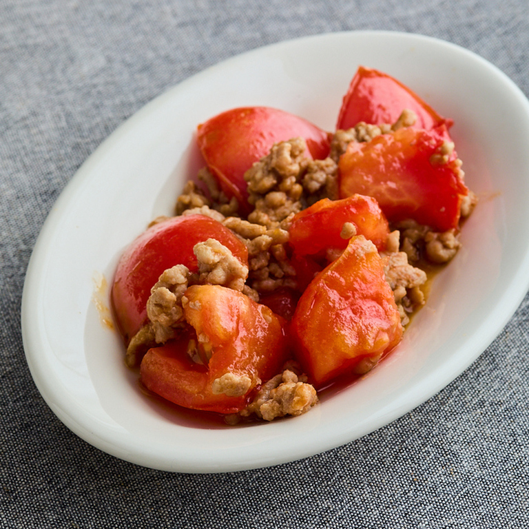 トマトのオイスター炒め