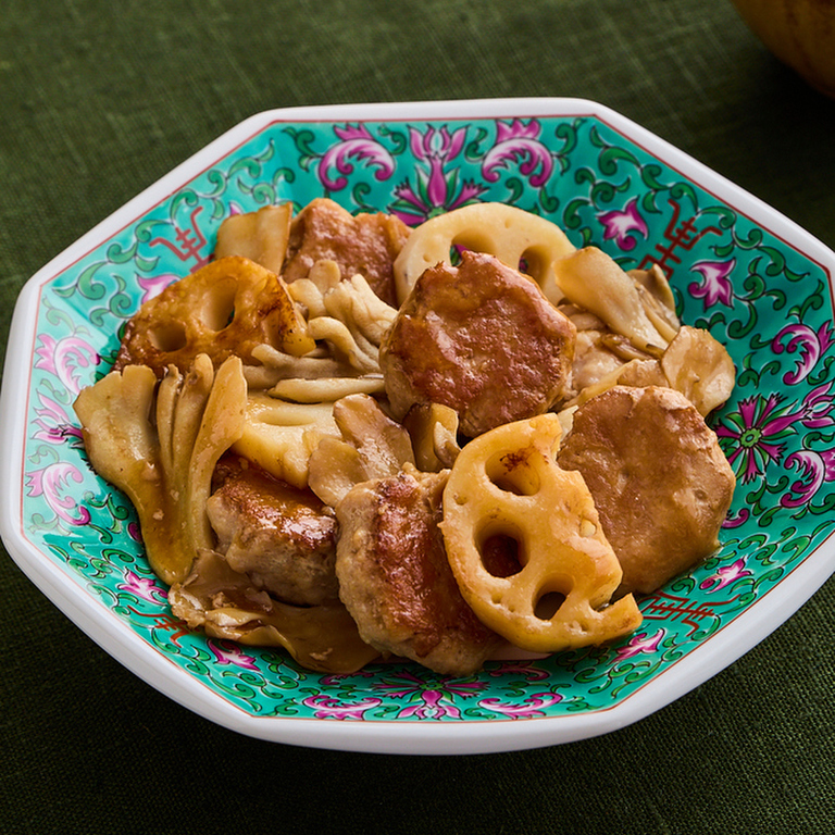 れんこんと肉団子の甘酢あん