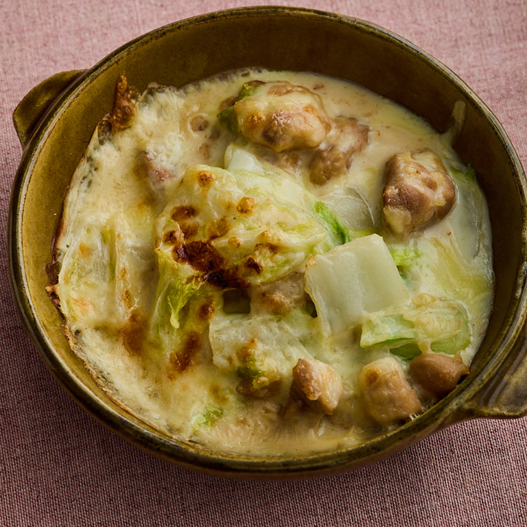 鶏肉と白菜のグラタン