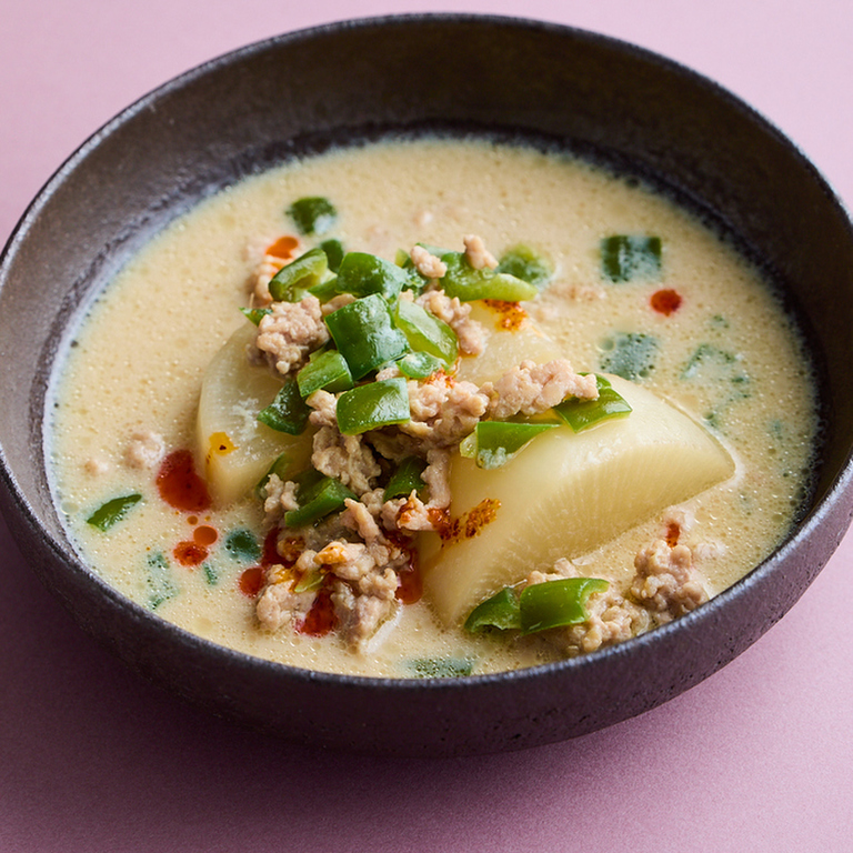 大根の豆乳そぼろ煮