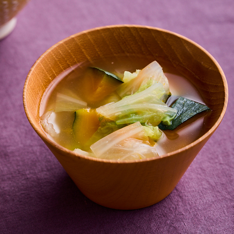 かぼちゃと白菜のみそ汁