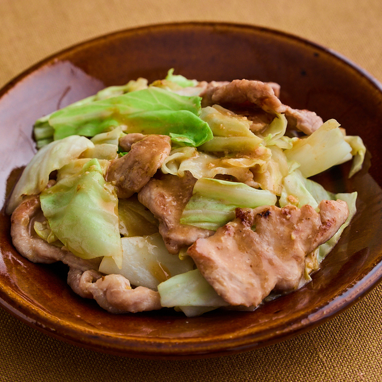 豚肉とキャベツのこくうまみそ炒め