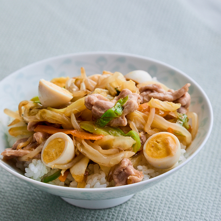 電子レンジでお手軽　中華丼