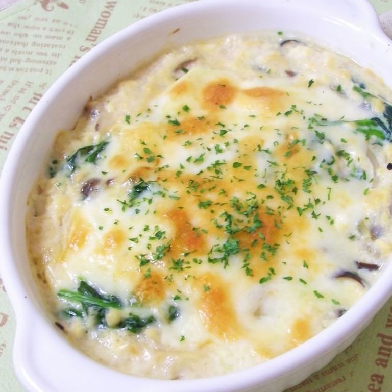 豆腐としめじのグラタン