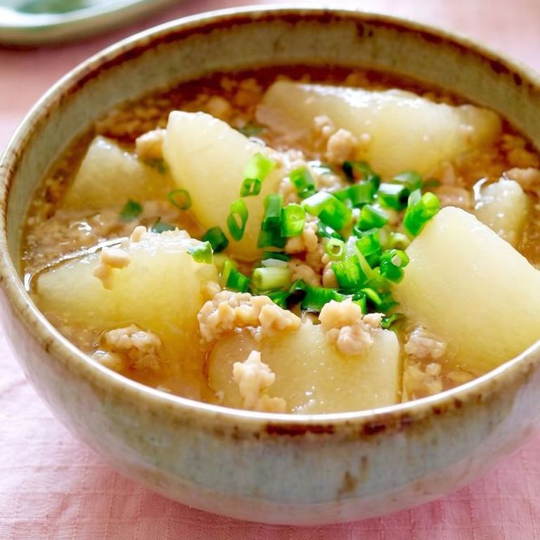 かぶと鶏ひき肉のあんかけ