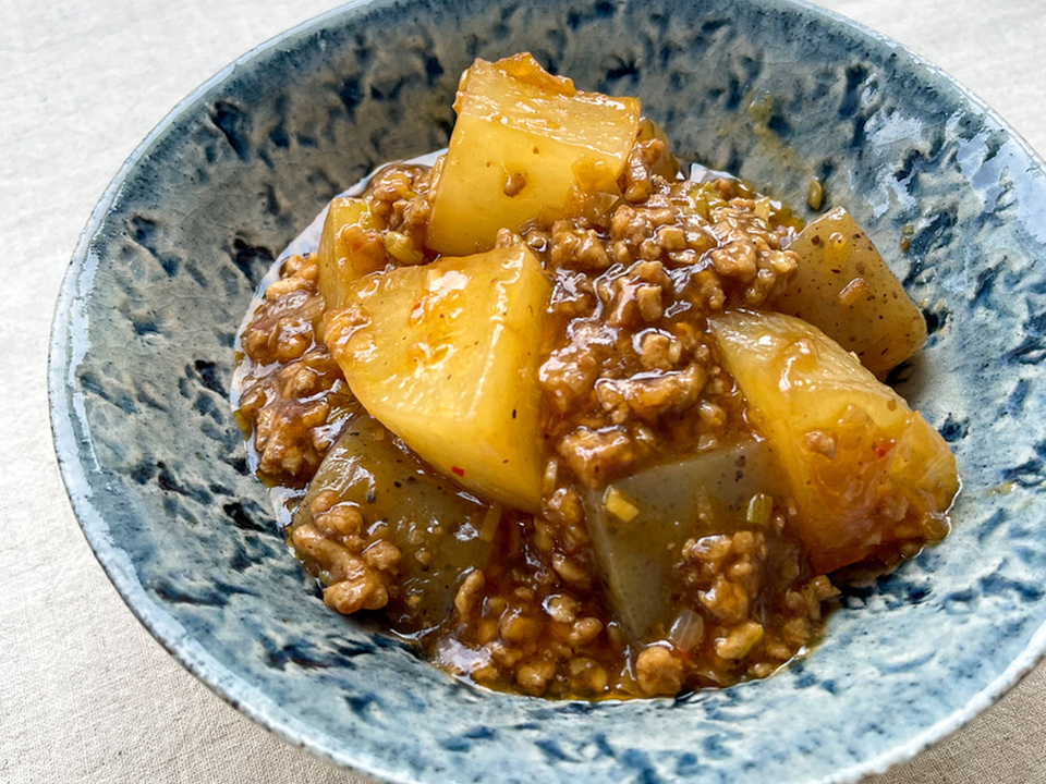 大根とこんにゃくの麻婆炒め