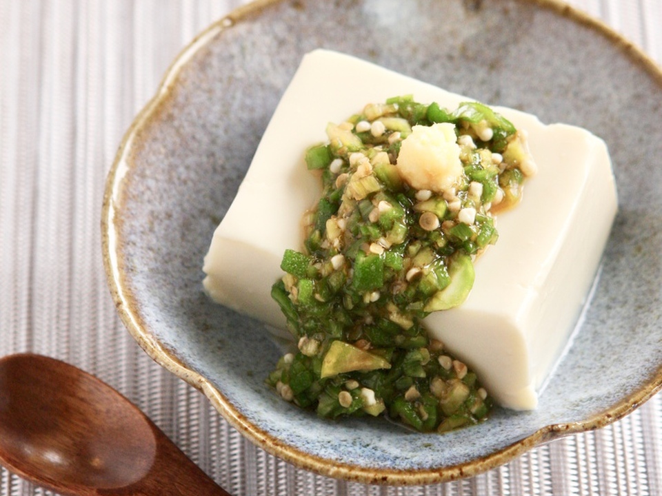 ネバとろ オクラとろろの冷奴