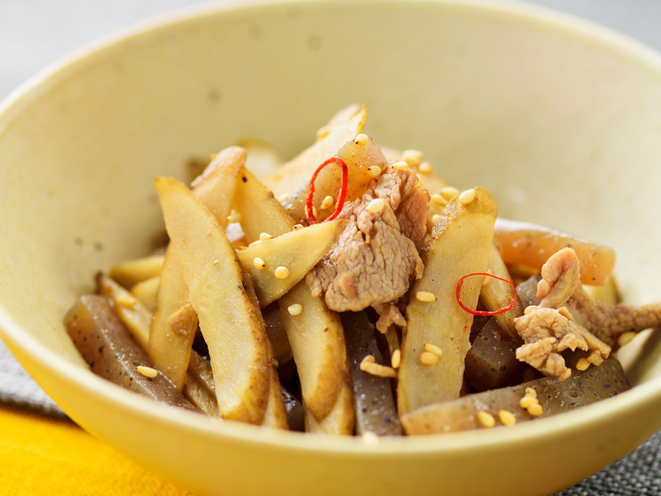 豚肉とごぼうのきんぴら