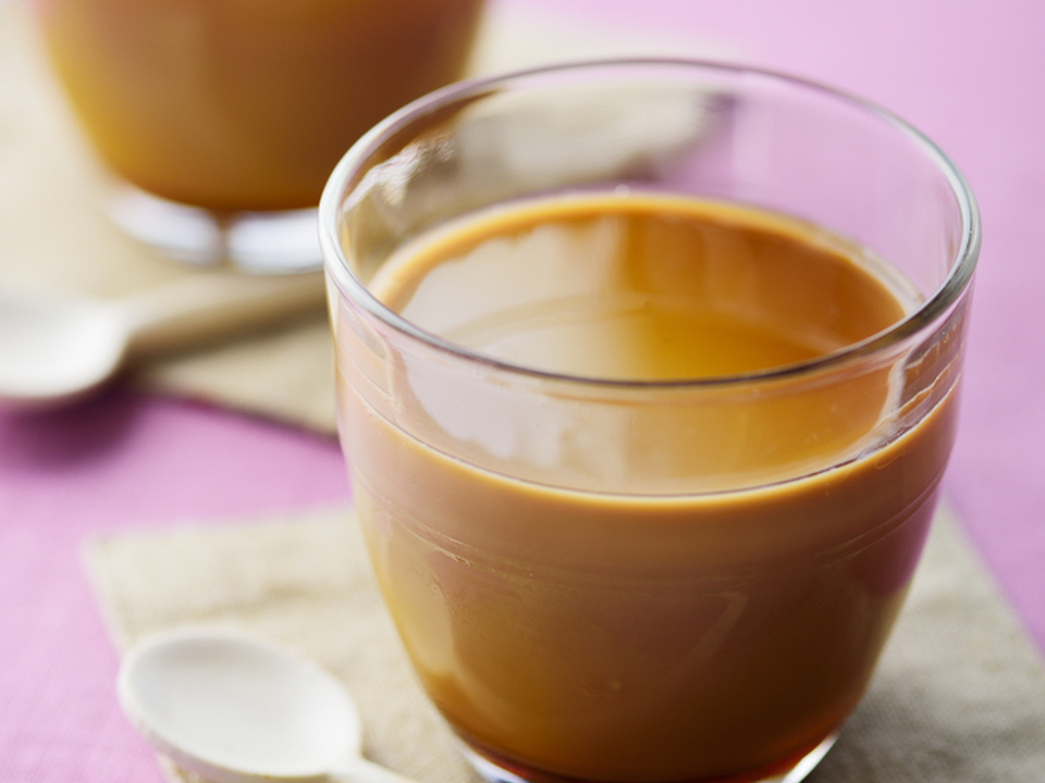 ほうじ茶豆乳プリン