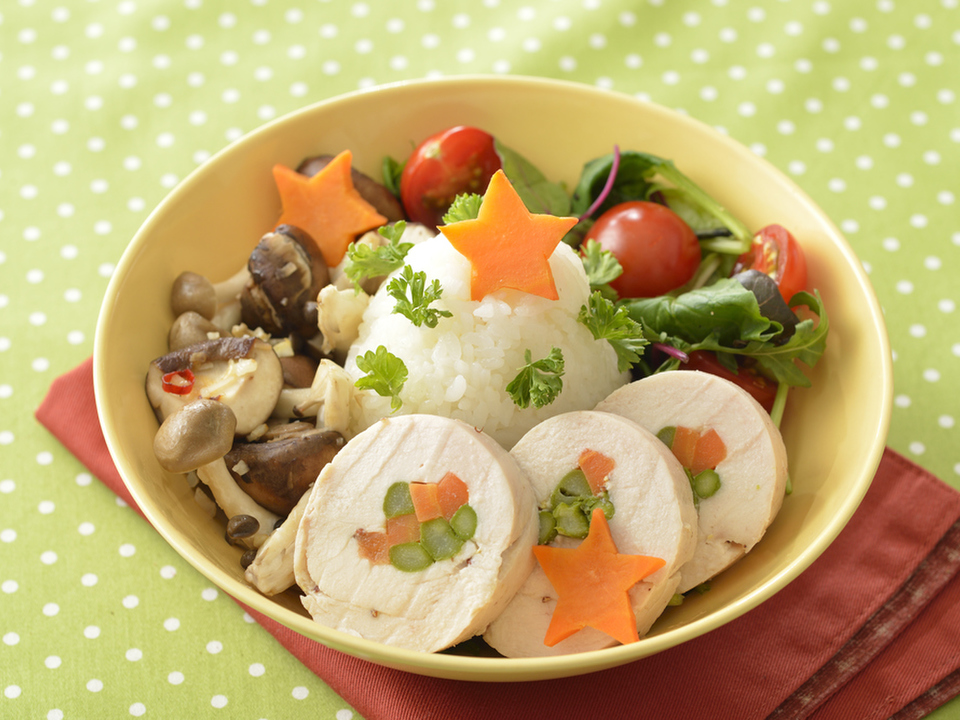 ご馳走ロールチキンどんぶり