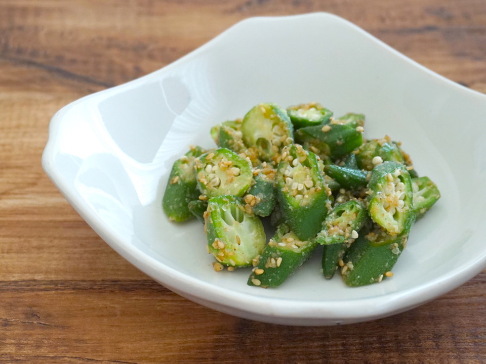 オクラのごまあえ