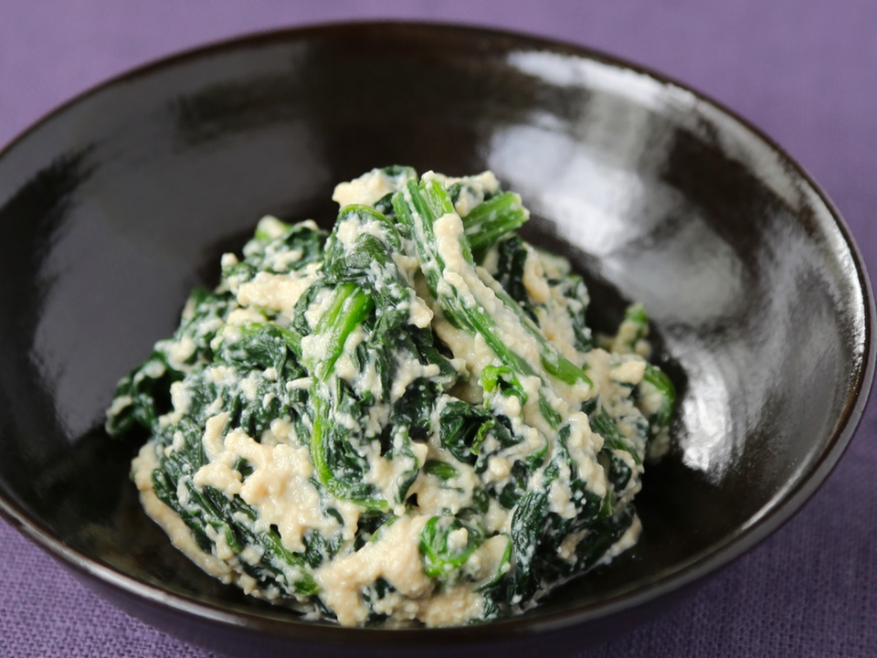 豆腐なめらか ほうれん草の白あえ