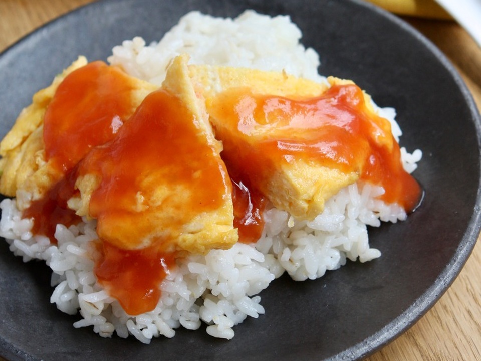 甘酢あんの天津飯