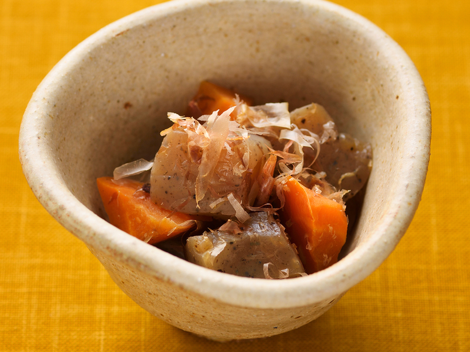 こんにゃくとにんじんのレンジ煮