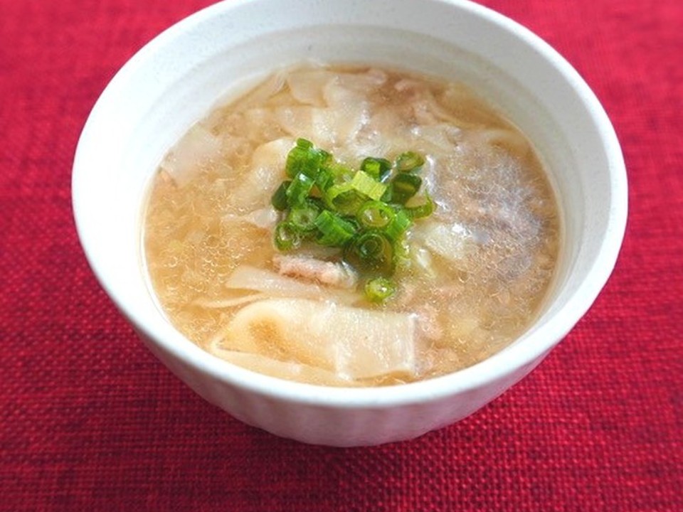 包まないワンタンスープ