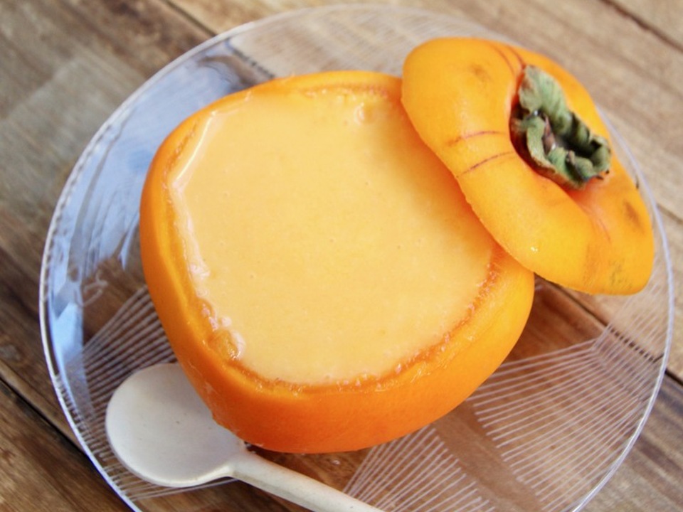 簡単すぎて困っちゃう とろーり柿ぷりん