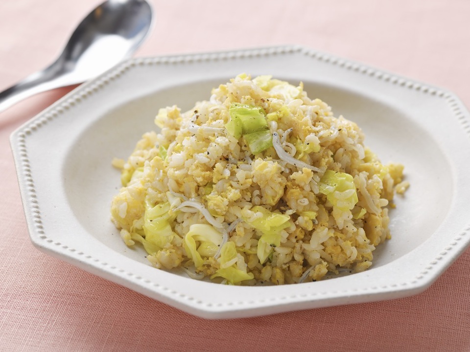 レンジでキャベツ炒飯