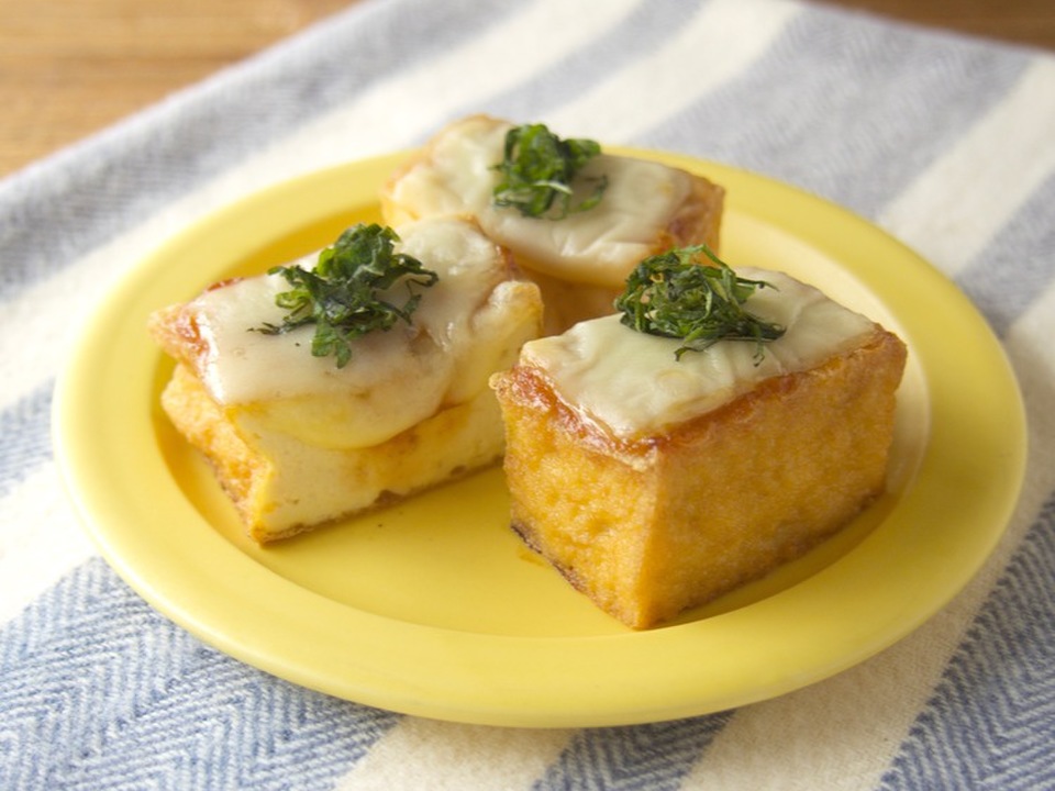 しそ香る 厚揚げの味噌チーズ焼き