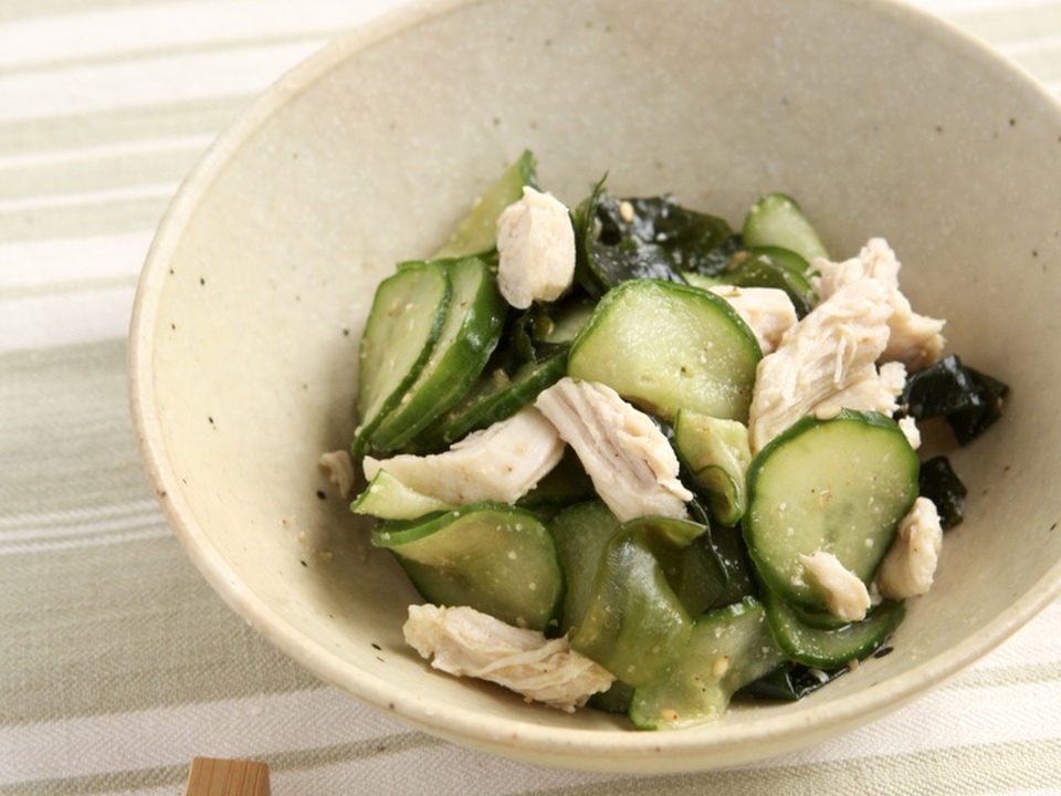 ささ身ときゅうりのごまあえ