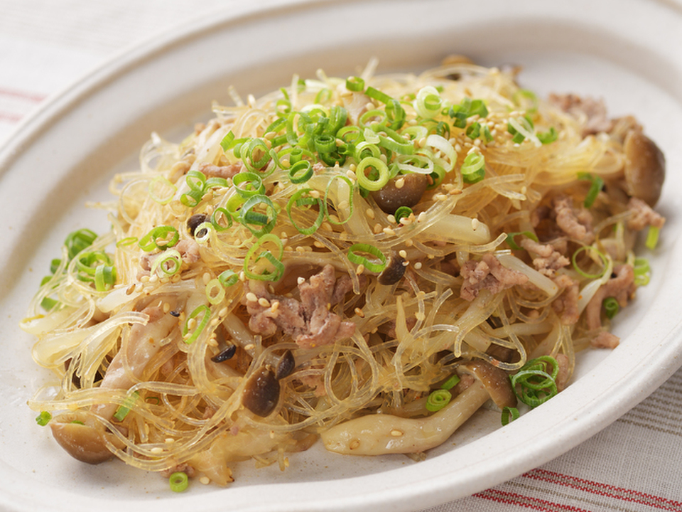 レンジで作る 春雨のチャプチェ風