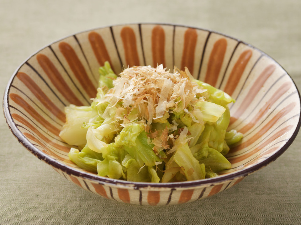 レンジで キャベツのにんにくしょうゆ