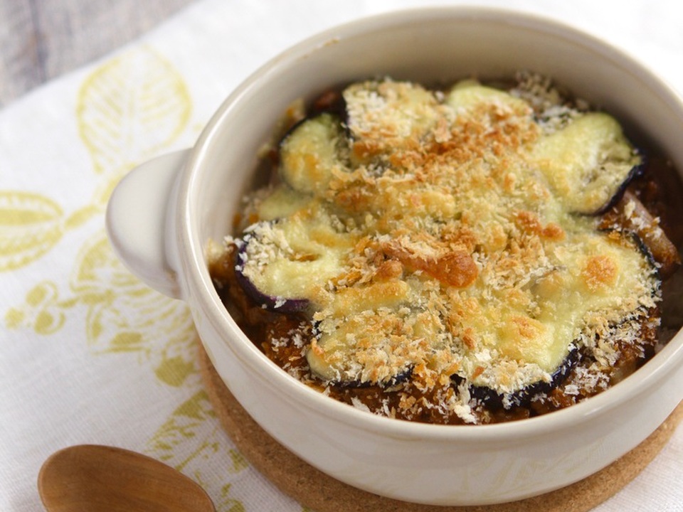 なすのミートソースドリア風