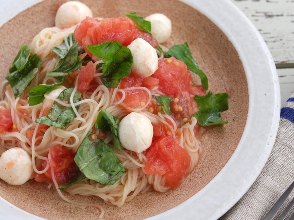 トマトの冷製パスタ
