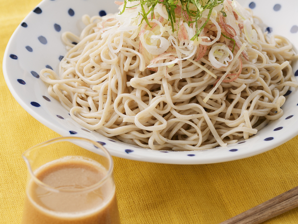 薬味たっぷりごま酢そば