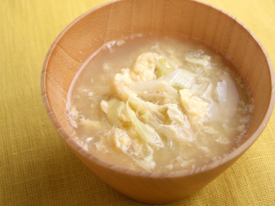 ねぎと卵のみそ汁