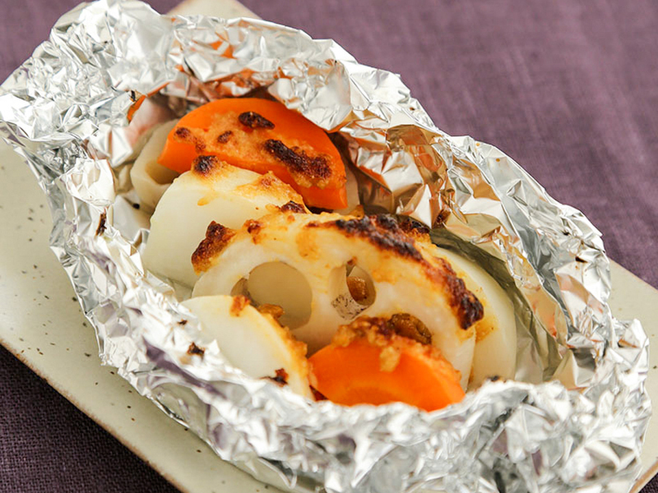 根菜のホイル焼き みそマヨだれ