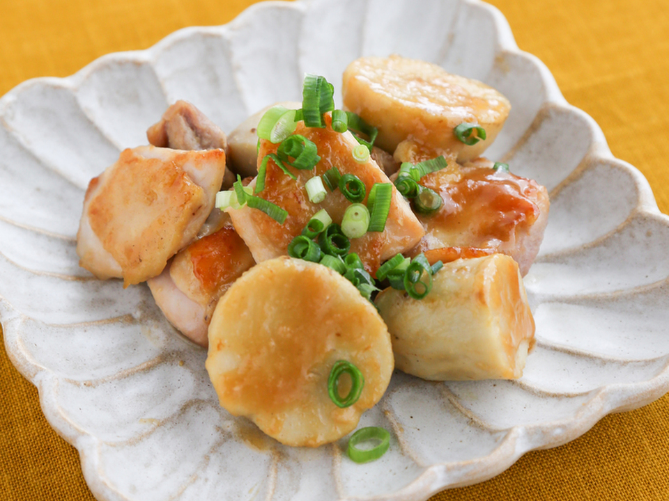 鶏肉と里いものみそ照り焼き