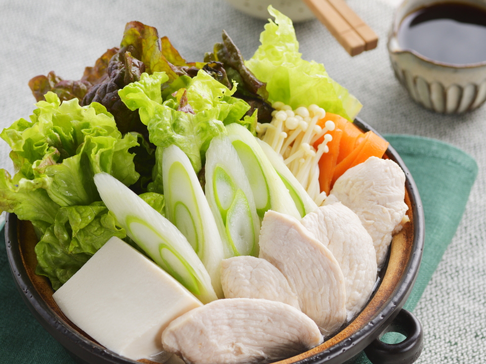 レタスたっぷり水炊き