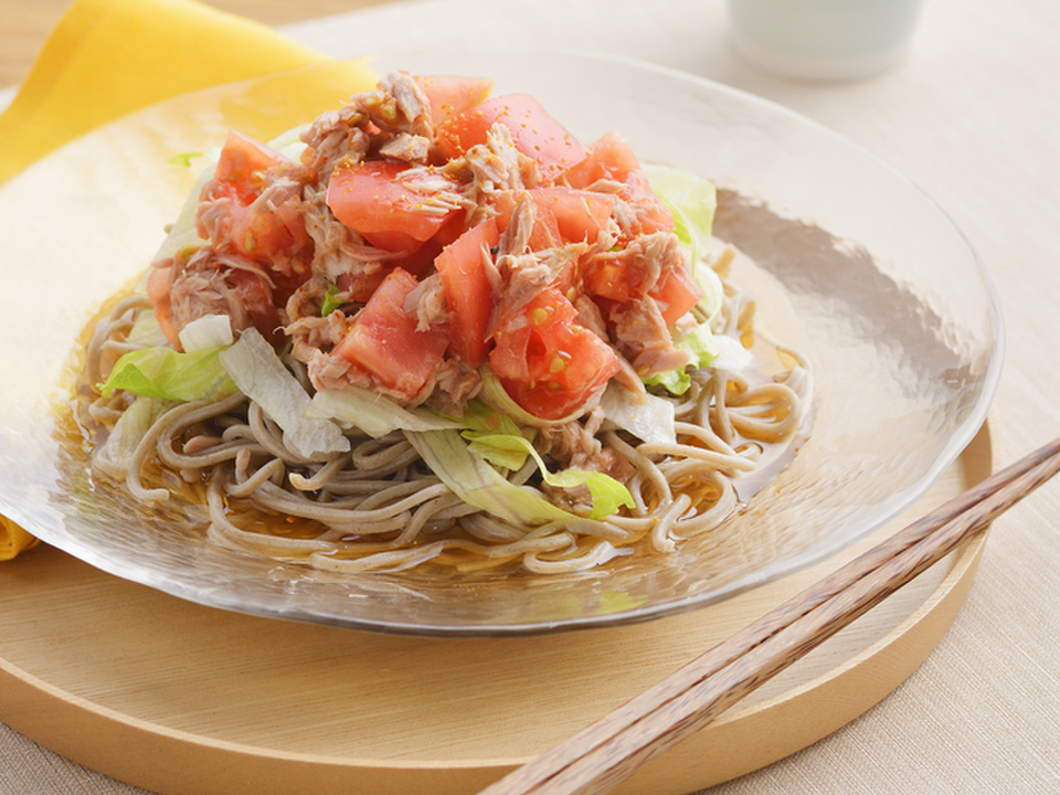 トマトとツナの冷やしそば