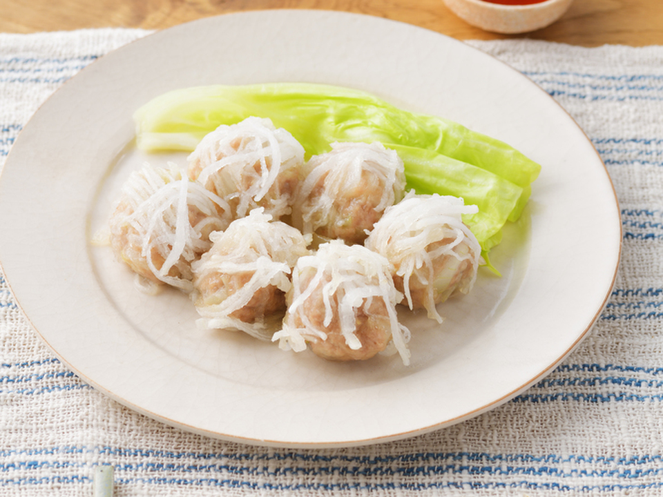 電子レンジで作る 大根シュウマイ
