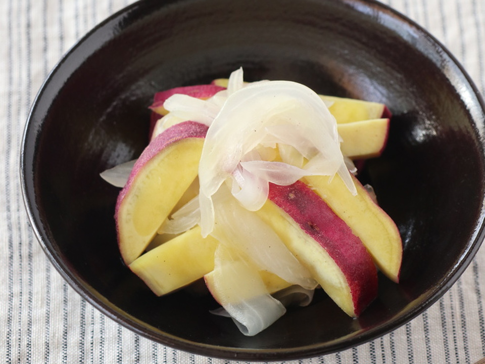 電子レンジで さつまいものレモン風味