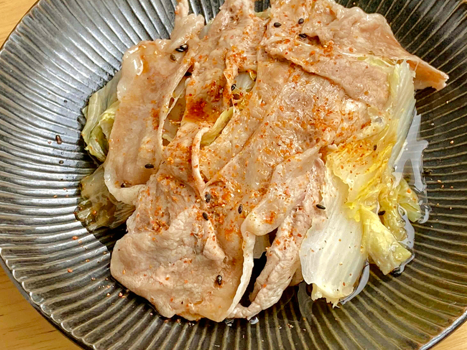 白菜と豚肉のフライパン蒸し