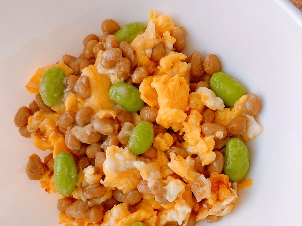 大豆製品の卵とじ