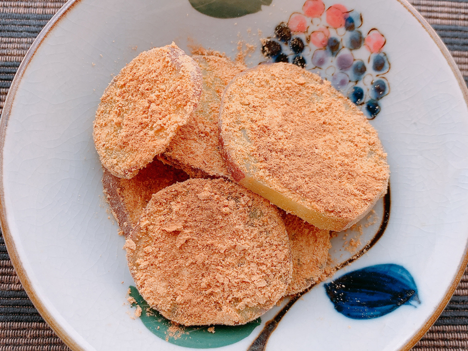 さつまいものきな粉シナモン和え
