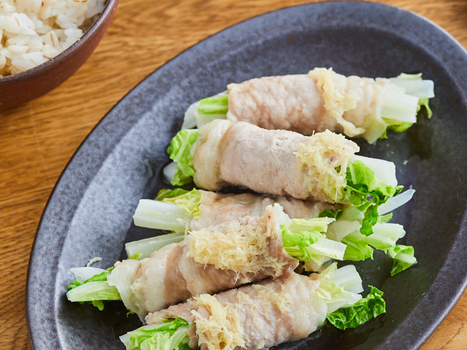 電子レンジで 白菜の豚肉巻き