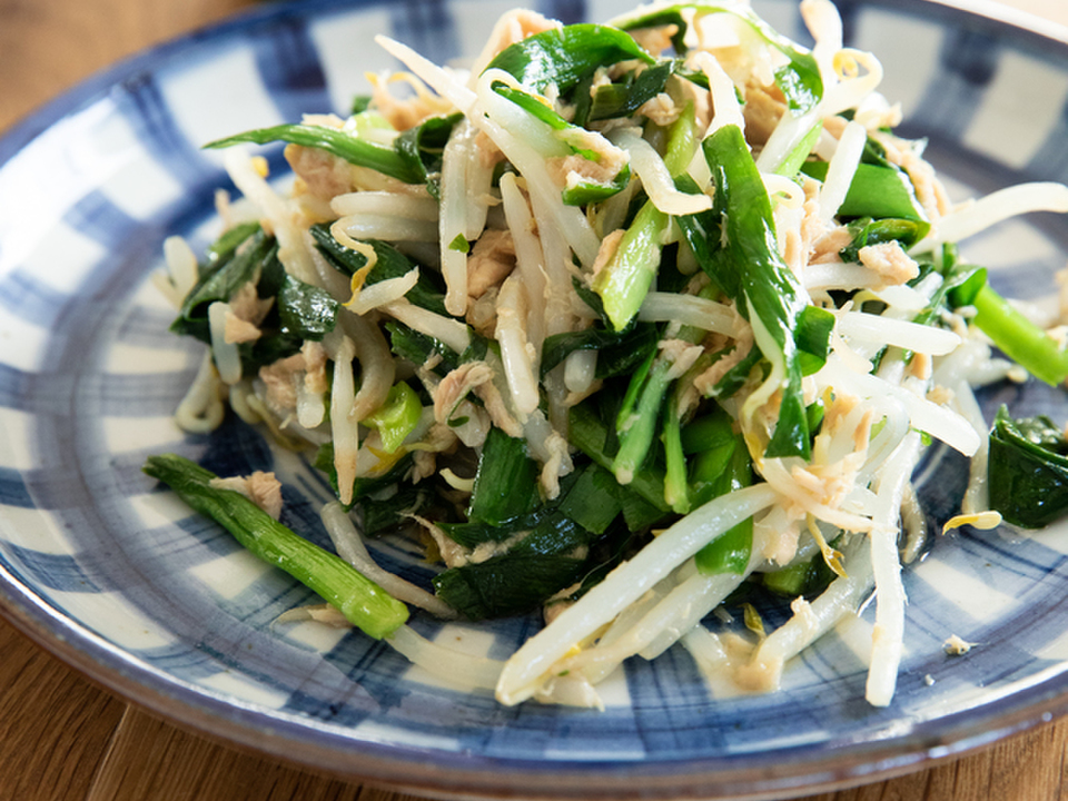 包丁要らず ツナともやしの炒めもの