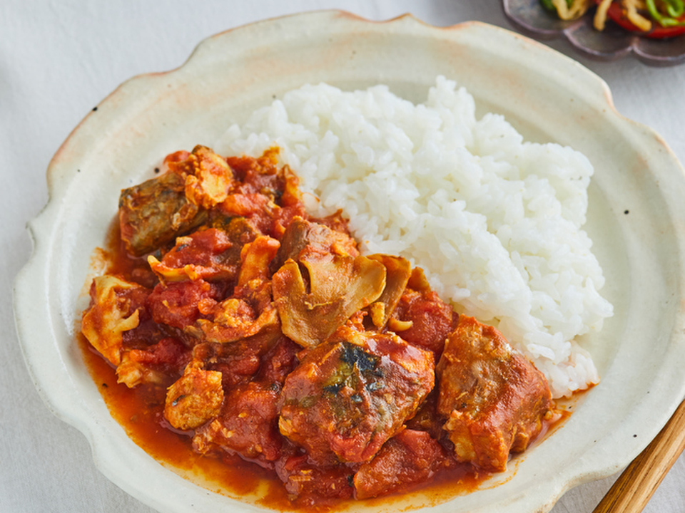 包丁要らず さば缶のカレー（JA秋田厚生連中央病院より）
